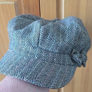 Stylish Herringbone Newsboy Cap